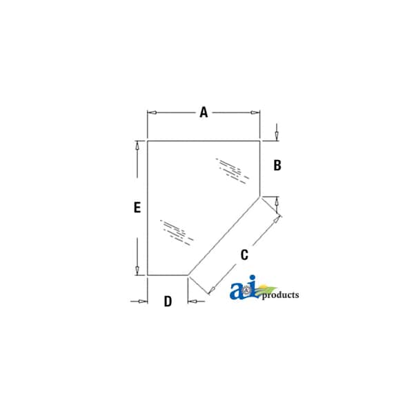 Glass, Door, Lower (RH) 38" x30.5" x6"